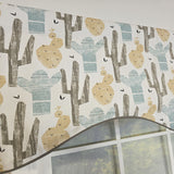 RLF Home 100% Cotton Arizona Cornice  Fully lined Windows Rod Pocket Valance 50" x 17"  Natural