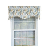 RLF Home 100% Cotton Arizona Cornice  Fully lined Windows Rod Pocket Valance 50" x 17"  Natural