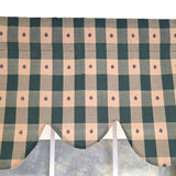 RLF Home 100% PolyesterCollette Squares Shaped  Fully lined Windows Rod Pocket Valance 51" x 15"  Green