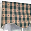 RLF Home 100% PolyesterCollette Squares Shaped  Fully lined Windows Rod Pocket Valance 51" x 15"  Green