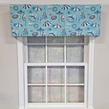 RLF Home 100% Cotton Beach Day Toilored  Fully lined Windows Rod Pocket Valance 51" x 16"  Blue