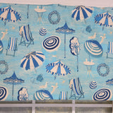 RLF Home 100% Cotton Beach Day Toilored  Fully lined Windows Rod Pocket Valance 51" x 16"  Blue