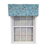 RLF Home 100% Cotton Beach Day Toilored  Fully lined Windows Rod Pocket Valance 51" x 16"  Blue