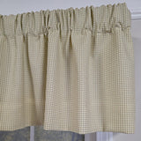 RLF Home 100% Cotton Crosswell Tailored  Fully lined Windows Rod Pocket Valance 76" x 14"  Sage