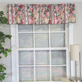 RLF Home 100% Cotton Flower Lane Tailored  Unlined Windows Rod Pocket Valance 68" x 13"  Multi