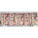 RLF Home 100% Cotton Flower Lane Tailored  Unlined Windows Rod Pocket Valance 68" x 13"  Multi