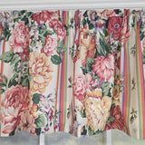 RLF Home 100% Cotton Flower Lane Tailored  Unlined Windows Rod Pocket Valance 68" x 13"  Multi