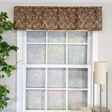 RLF Home 100% Cotton Marruecos Tailored  Unlined Windows Rod Pocket Valance 51" x 12"  Brown