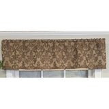 RLF Home 100% Cotton Marruecos Tailored  Unlined Windows Rod Pocket Valance 51" x 12"  Brown