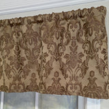 RLF Home 100% Cotton Marruecos Tailored  Unlined Windows Rod Pocket Valance 51" x 12"  Brown