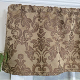 RLF Home 100% Cotton Marruecos Tailored  Unlined Windows Rod Pocket Valance 51" x 12"  Brown