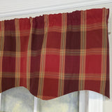 RLF Home 100% PolyesterDuncaster Shapped Valanc Fully lined Rod Pocket Valance 50" x 13"  Burgundy