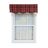 RLF Home 100% PolyesterDuncaster Shapped Valanc Fully lined Rod Pocket Valance 50" x 13"  Burgundy