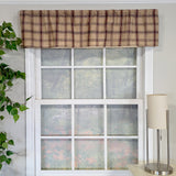 RLF Home 100% Cotton Clambake Plaid Tailored  Unlined Windows Rod Pocket Valance 51" x 12"  Grape