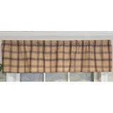 RLF Home 100% Cotton Clambake Plaid Tailored  Unlined Windows Rod Pocket Valance 51" x 12"  Grape