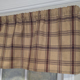 RLF Home 100% Cotton Clambake Plaid Tailored  Unlined Windows Rod Pocket Valance 51" x 12"  Grape