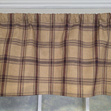 RLF Home 100% Cotton Clambake Plaid Tailored  Unlined Windows Rod Pocket Valance 51" x 12"  Grape