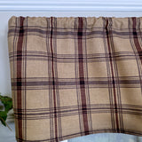 RLF Home 100% Cotton Clambake Plaid Tailored  Unlined Windows Rod Pocket Valance 51" x 12"  Grape