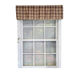 RLF Home 100% Cotton Clambake Plaid Tailored  Unlined Windows Rod Pocket Valance 51" x 12"  Grape