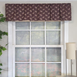 RLF Home 100% Cotton Pine Cones Tailored   Unlined Windows Rod Pocket Valance 51" x 12"  Egg Plant