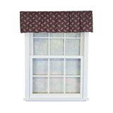 RLF Home 100% Cotton Pine Cones Tailored   Unlined Windows Rod Pocket Valance 51" x 12"  Egg Plant