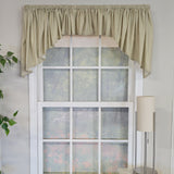 RLF Home 100% Cotton 3-PC Crosswell Center/Jabot set Fully lined Rod Pocket Valance 75" x 23"  Sage