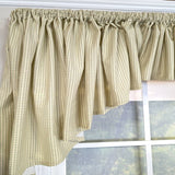 RLF Home 100% Cotton 3-PC Crosswell Center/Jabot set Fully lined Rod Pocket Valance 75" x 23"  Sage