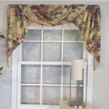 RLF Home 100% Cotton 3-PC Terrene Swag/Jabot Set Fully lined Rod Pocket Valance 58" x 34"  Multi