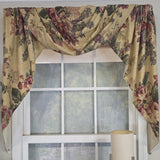 RLF Home 100% Cotton 3-PC Terrene Swag/Jabot Set Fully lined Rod Pocket Valance 58" x 34"  Multi