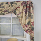 RLF Home 100% Cotton 3-PC Terrene Swag/Jabot Set Fully lined Rod Pocket Valance 58" x 34"  Multi