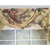 RLF Home 100% Cotton 3-PC Terrene Swag/Jabot Set Fully lined Rod Pocket Valance 58" x 34"  Multi
