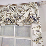 RLF Home Zanzibar 3-S Victory 100% Cotton Tab Top Swag Window Curtain 54" x 25" Gray