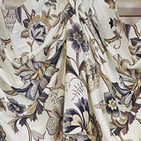 RLF Home Zanzibar 3-S Victory 100% Cotton Tab Top Swag Window Curtain 54" x 25" Gray