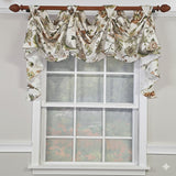 RLF Home Zanzibar 3-S Victory 100% Cotton Tab Top Swag Window Curtain 54" x 25" Orange