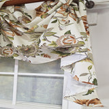 RLF Home Zanzibar 3-S Victory 100% Cotton Tab Top Swag Window Curtain 54" x 25" Orange
