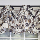 RLF Home Zanzibar 3-S Victory 100% Cotton Tab Top Swag Window Curtain 54" x 25" Gray