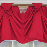 RLF Home Classic Twil 3-S Victory 100% Cotton Tab Top Swag Window Curtain 54" x 25" Red