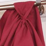 RLF Home Classic Twil 3-S Victory 100% Cotton Tab Top Swag Window Curtain 54" x 25" Burgundy