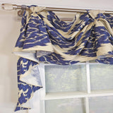 RLF Home Flame 3-S Victory 100% Cotton Tab Top Swag Window Curtain 54" x 25" Navy