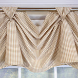 RLF Home Colburn 3-S Victory 100% Cotton Tab Top Swag Window Curtain 54" x 25" Natural