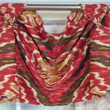 RLF Home Begonia 3-S Victory 100% Cotton Tab Top Swag Window Curtain 54" x 25" Red