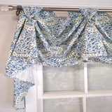RLF Home Paisley Verveine 3-S Victory 100% Cotton Tab Top Swag Window Curtain 54" x 25" Blue