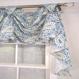 RLF Home Paisley Verveine 3-S Victory 100% Cotton Tab Top Swag Window Curtain 54" x 25" Blue