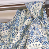 RLF Home Paisley Verveine 3-S Victory 100% Cotton Tab Top Swag Window Curtain 54" x 25" Blue