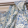 RLF Home Paisley Verveine 3-S Victory 100% Cotton Tab Top Swag Window Curtain 54