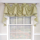 RLF Home Little Treasure 3-S Victory 100% Cotton Tab Top Swag Window Curtain 54" x 25" Yellow