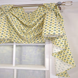 RLF Home Little Treasure 3-S Victory 100% Cotton Tab Top Swag Window Curtain 54" x 25" Yellow