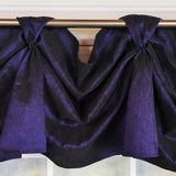 RLF Home Crinkle Taffeta 3-S Victory 100% Polyester Tab Top Swag Window Curtain 54" x 25" Navy