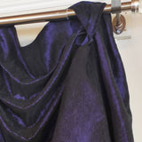 RLF Home Crinkle Taffeta 3-S Victory 100% Polyester Tab Top Swag Window Curtain 54" x 25" Navy