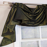 RLF Home Taffeta 3-S Victory 100% Polyester Tab Top Swag Window Curtain 54" x 25" Green